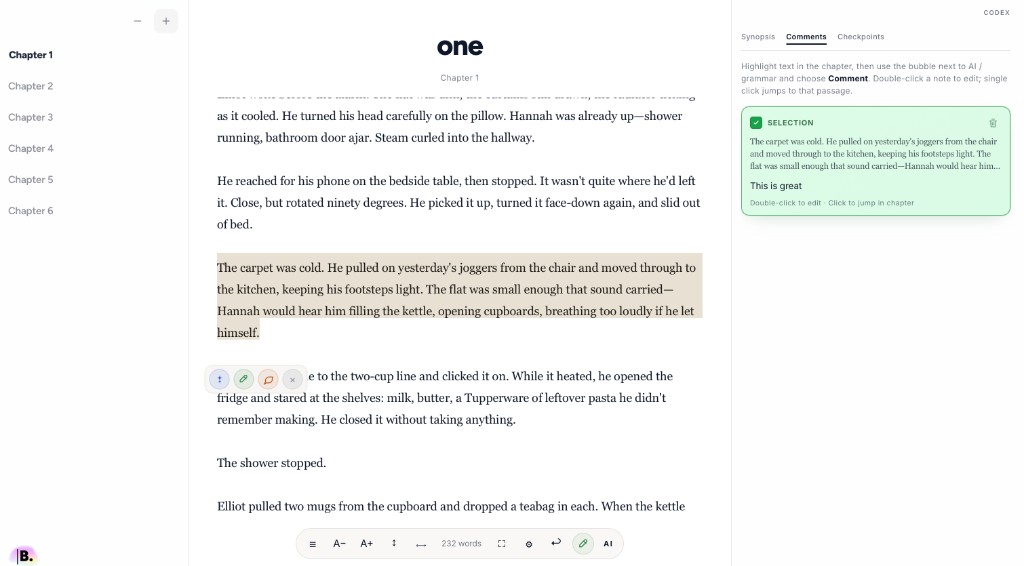 Blocwrite codex story bible